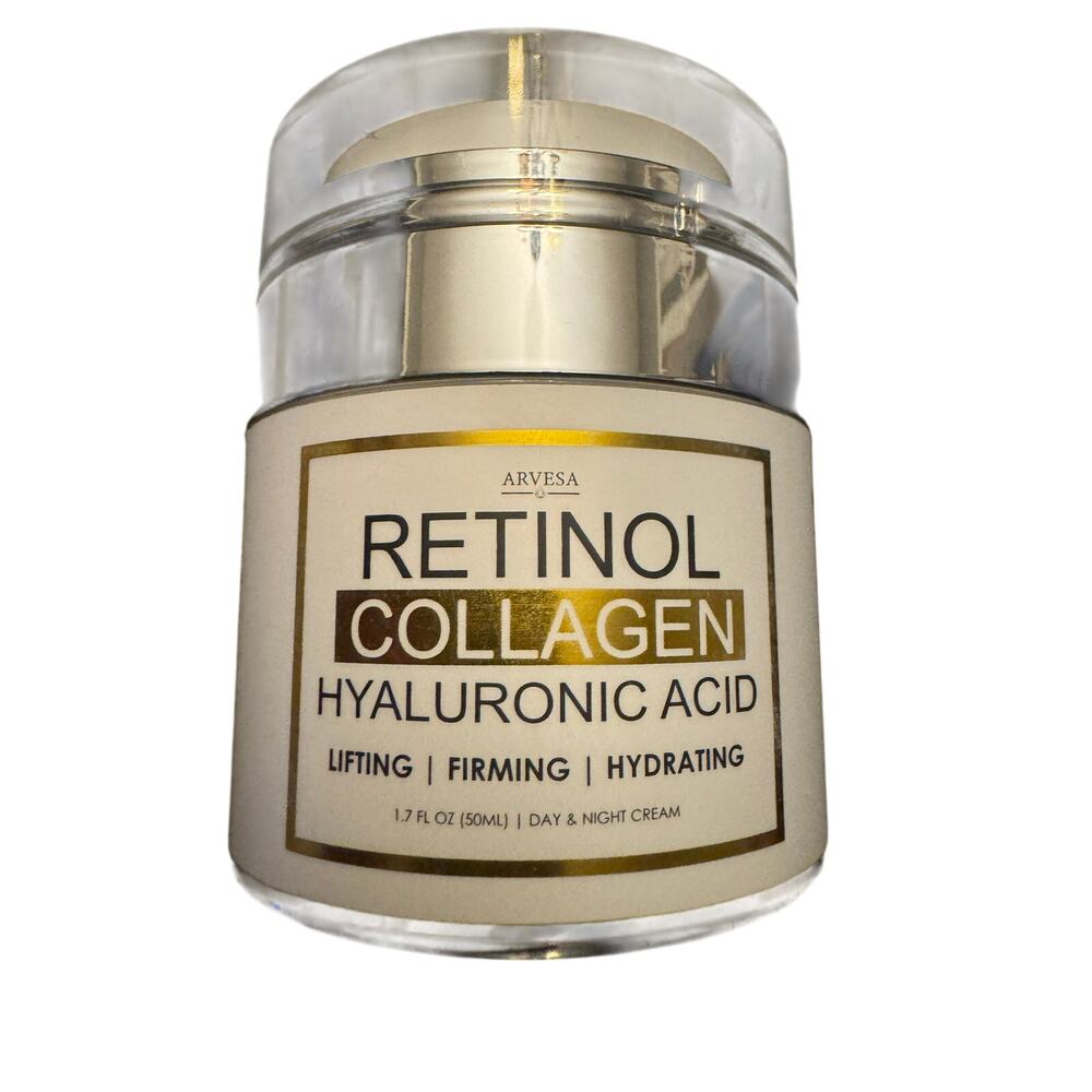 Arvesa Retinol Collagen Hyaluronic Acid Day/Night Face Cream 50mL Exp:9/2028